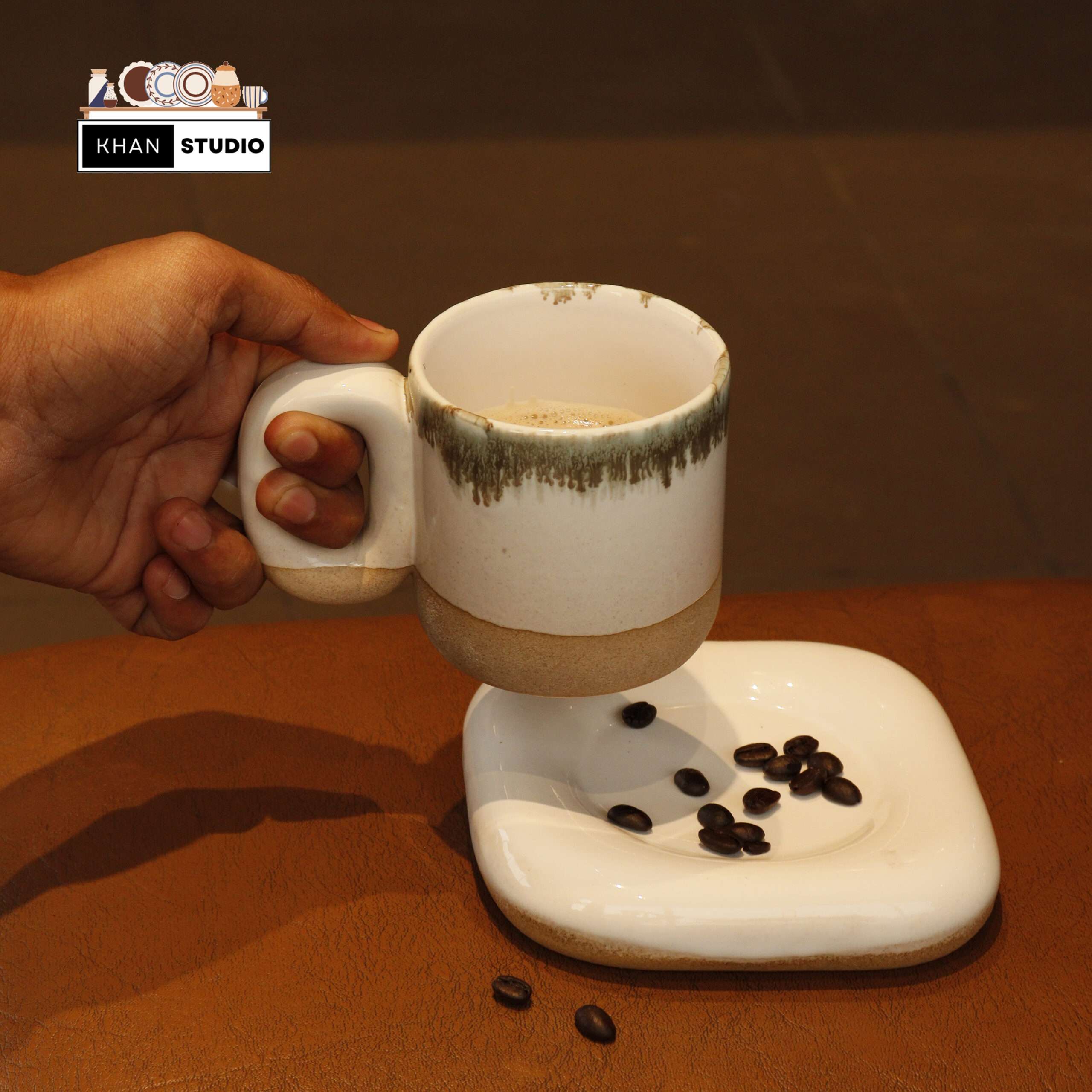 Stylish Modern Design Ceramic Mugs & Saucers