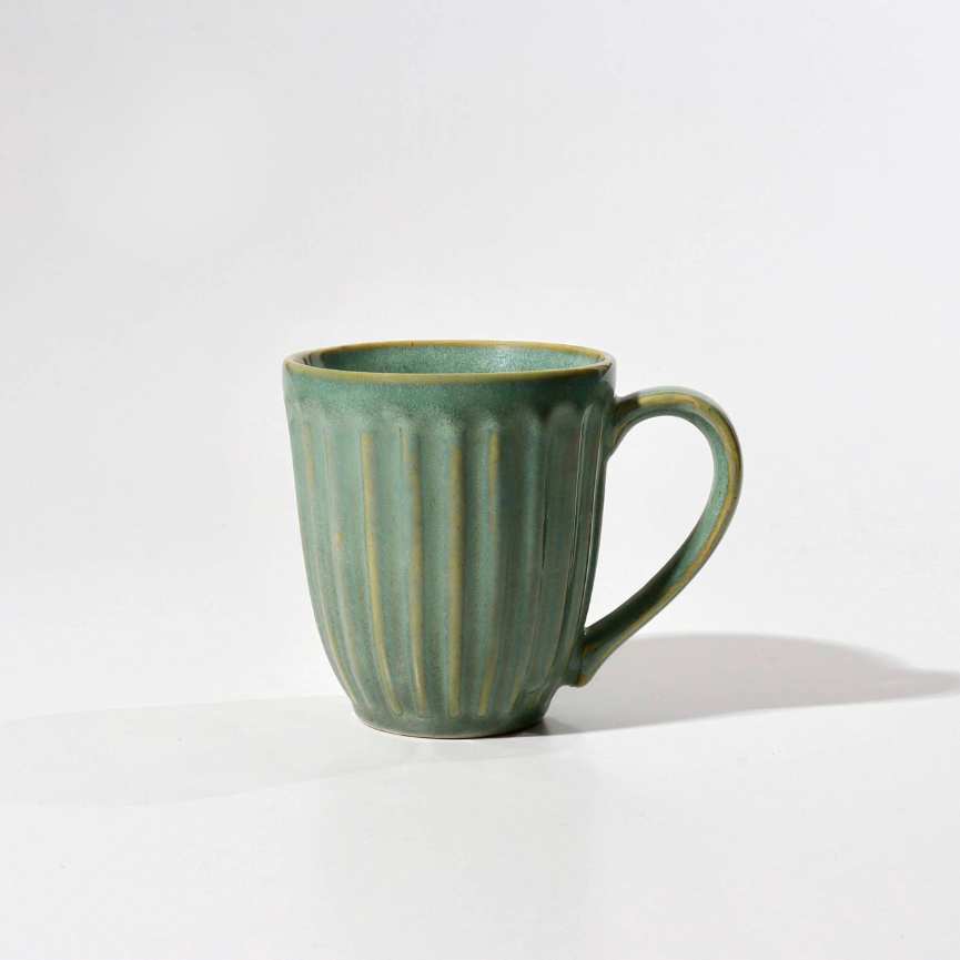 Olive Green Ceramic Mugs (Pack of 2)