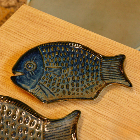 Ceramic Plates Fish Shape Serving Plates (Set of 2)