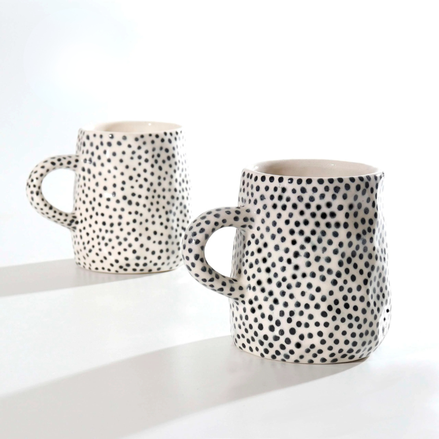 Ceramic Mugs : Microwave, OTG, and Dishwasher Safe for Milk (Pack of 2)