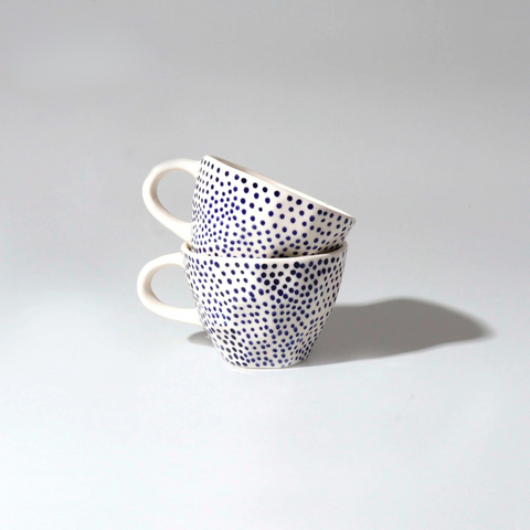 Hand-Painted Ceramic Mugs (Set of 2)