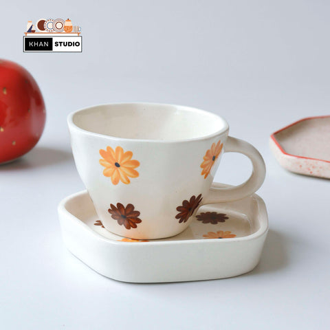 Matching Ceramic Mug and Saucer