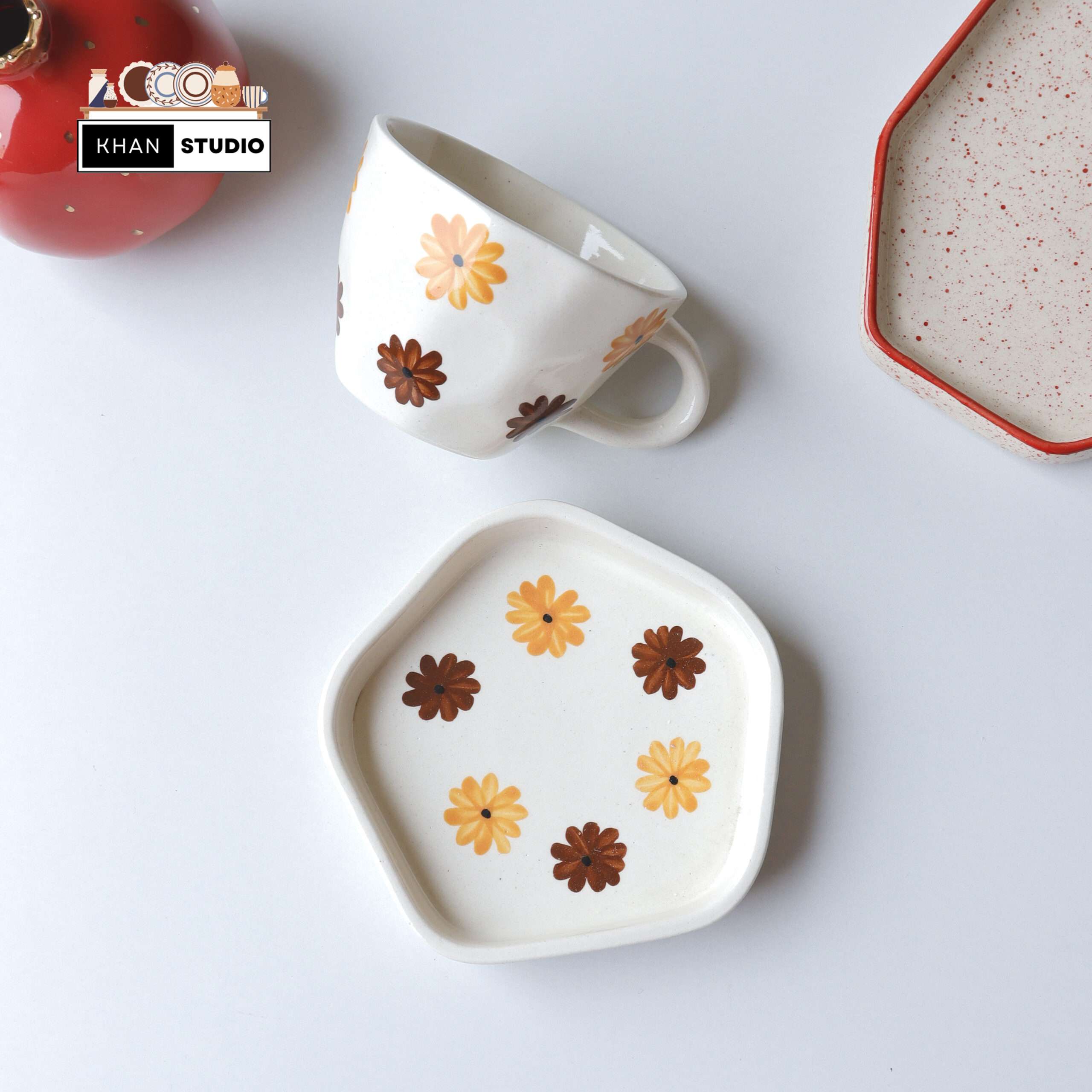 Matching Ceramic Mug and Saucer