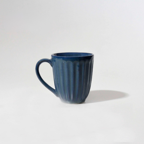 Antique Blue Ceramic Mugs (Pack of 2)