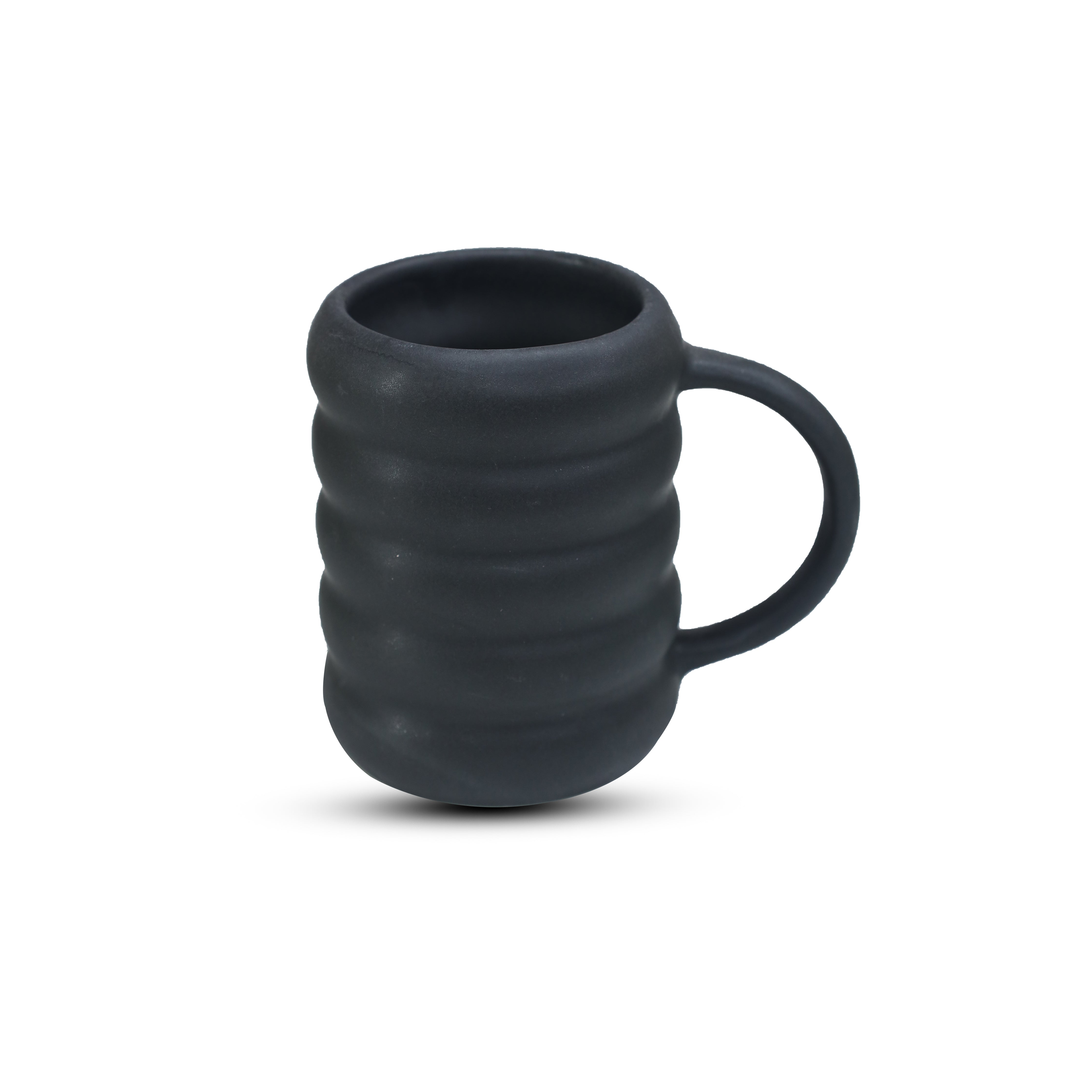 Large Capacity Ceramic Coffee Mug Black (Pack of 2)