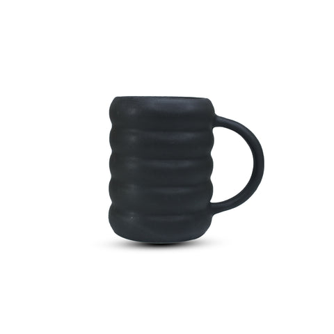 Large Capacity Ceramic Coffee Mug Black (Pack of 2)