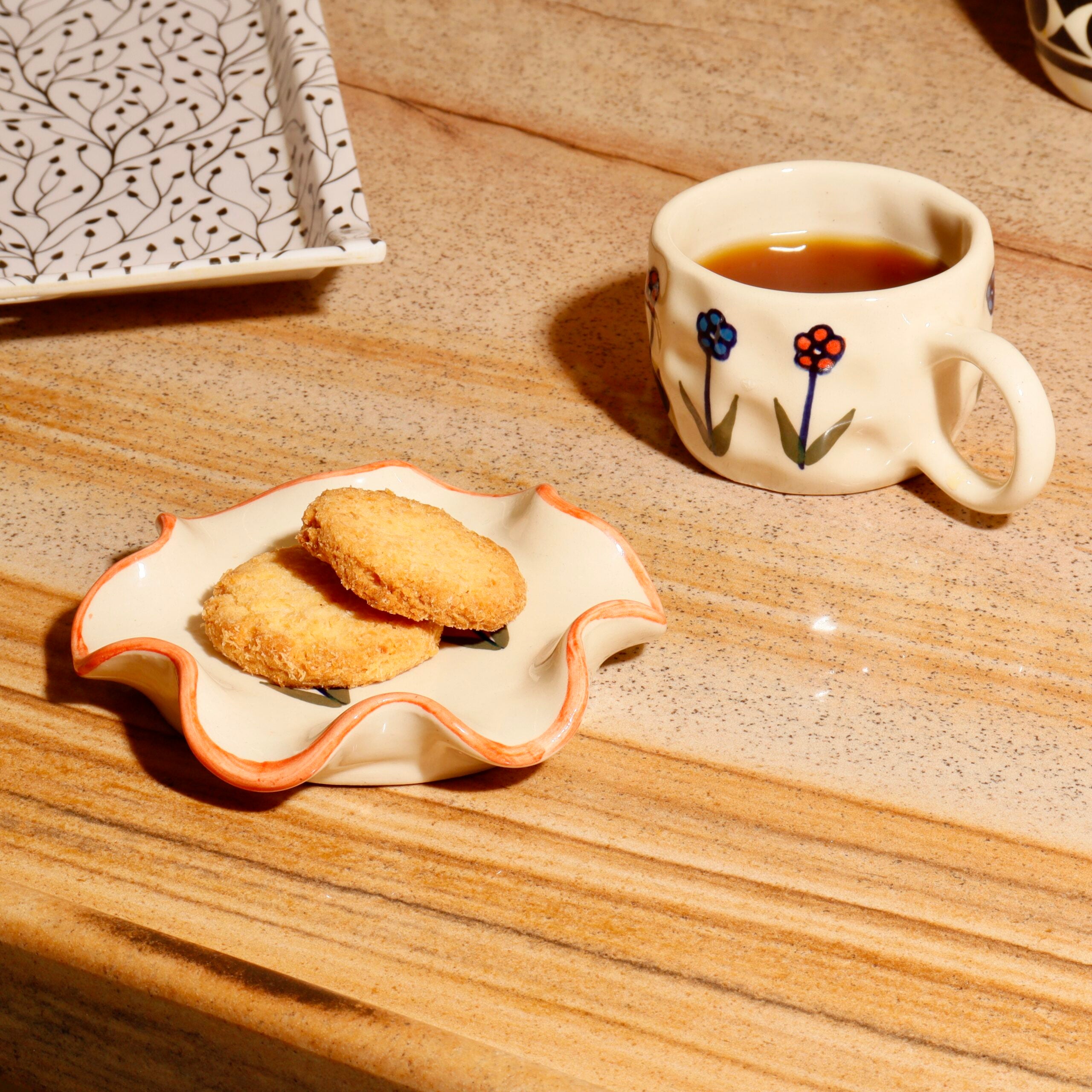 Handmade Painting Mug & Saucer Set