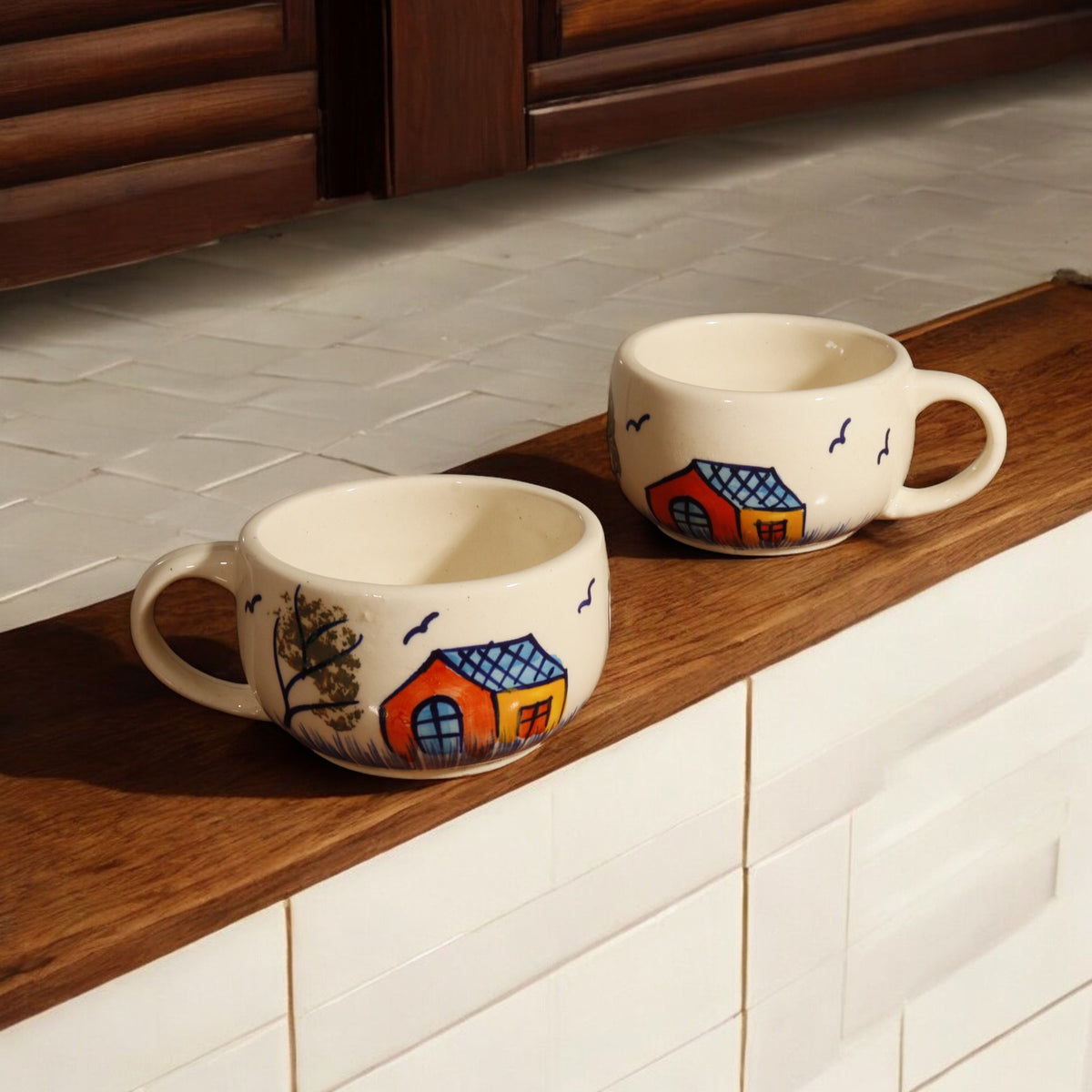 Handmade Painting Mug Set of 2